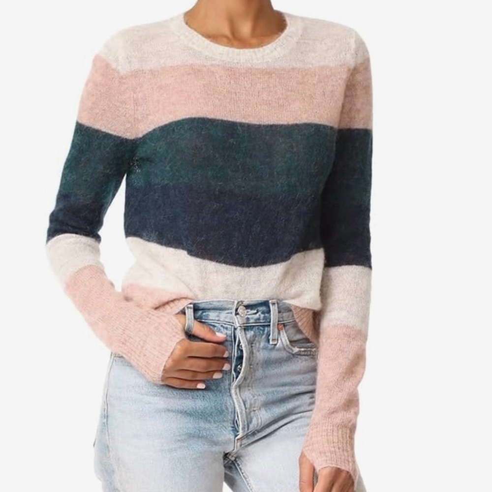 EUC Pam & Gela Alpaca Blend Striped Sweater Size Medium